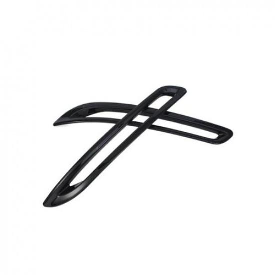 Glossy Black 2X Rear Fog Lamp Bumper Light Cover Trim For Honda Accord 2023 2024