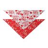 Pet Saliva Wipes Adjustable Strap Exquisite Heart Pattern Pet Cleaning Cloth Pet Valentine Day Party Birthday