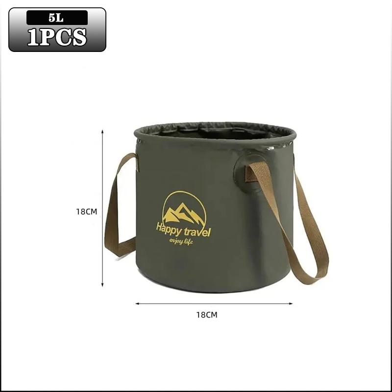 5/10/20L Folding Portable Bucket with Cover Car Wash Fishing Bathroom Tool Silicone Bucket Outdoor Camping Household Supplies