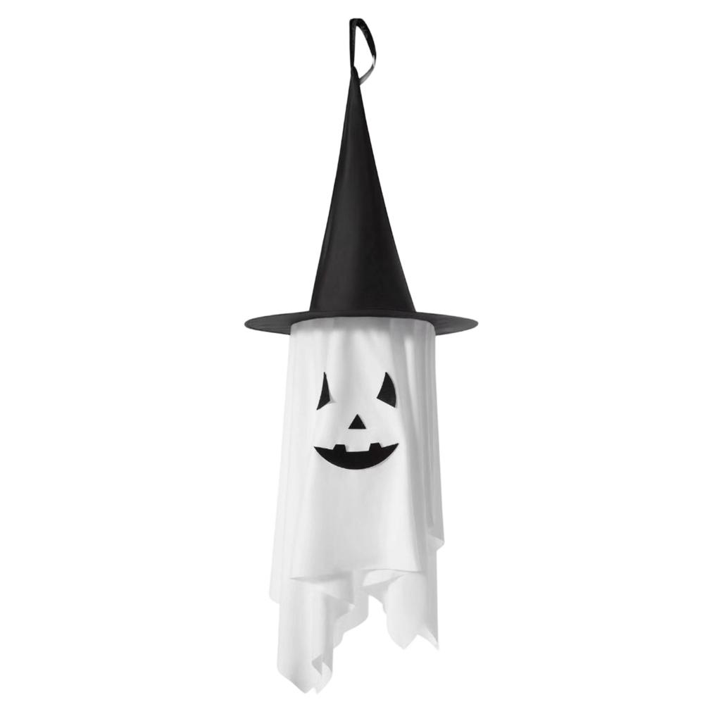 Haloween Decorations Ghost Hanging Ornament with Witch Hat for Indoor Outdoor Haloween Decorations Party Scene Haloween Decorations Display