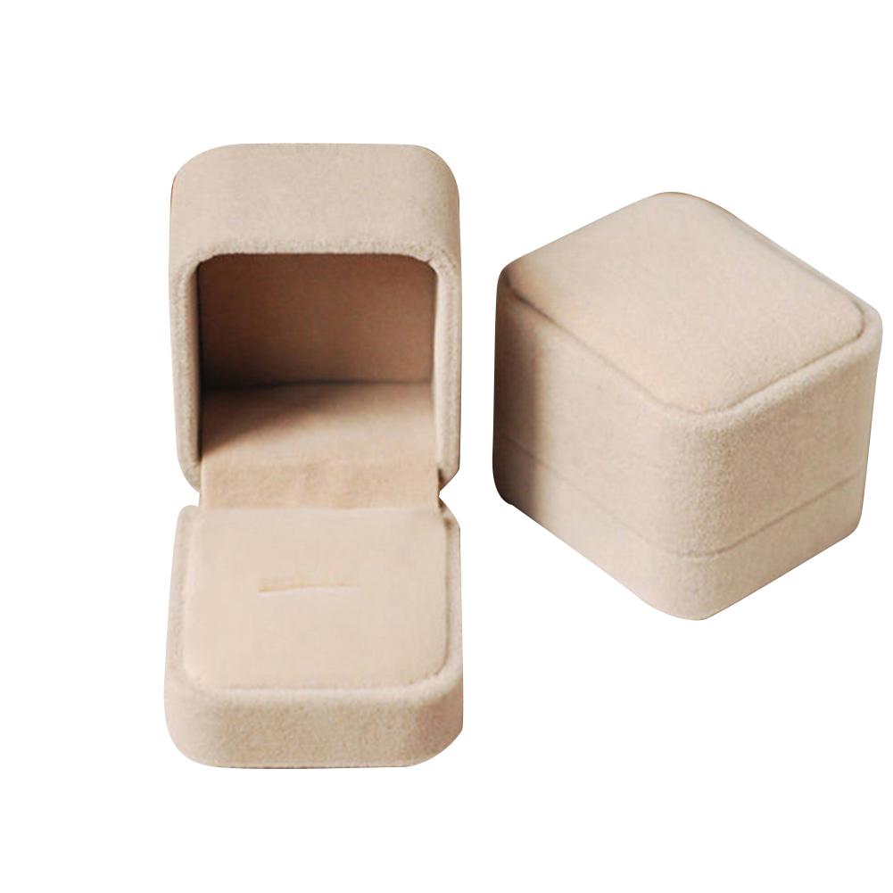 Regalo per scatola aperta con coperchio quadrato per esposizione di anelli per orecchini alla moda