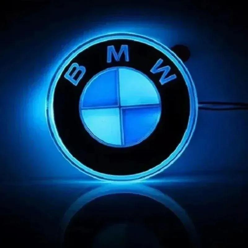 Emblema LED Iluminado de Color Único Estático de 82 mm Luz Roja Azul Blanca Delantero Trasero Insignia Brillante Apto para BMW F10 E60 E61 E87 E90 E93 F3