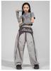 Girls' Jazz Dance Costume Set: Korean Style Cropped Vest & Sweatpants for Performances