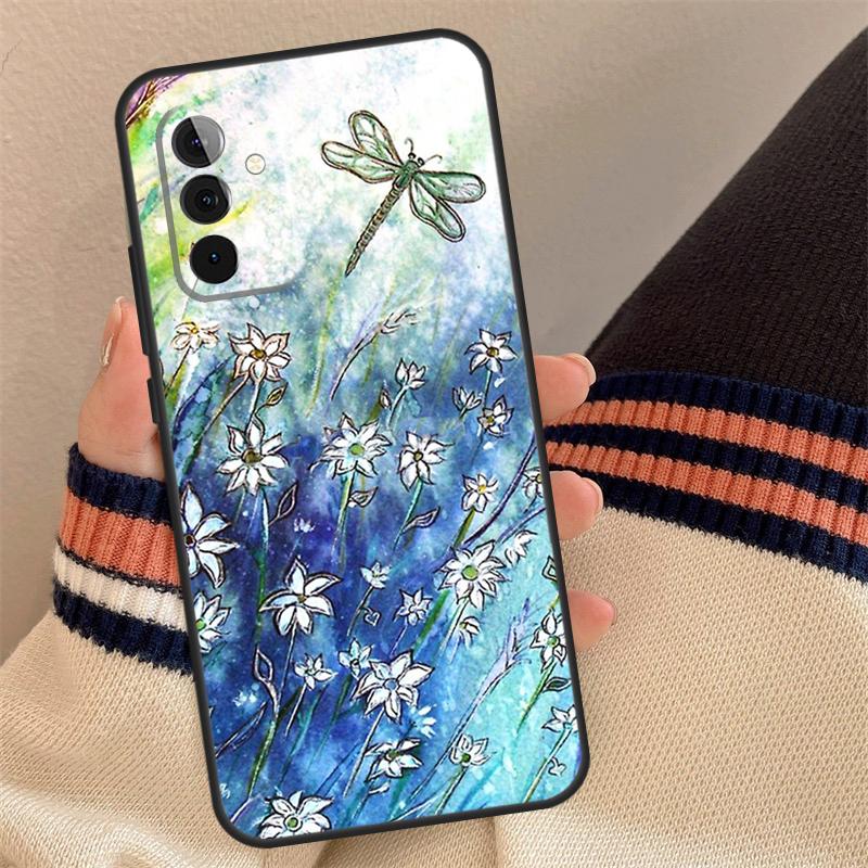 Dragonfly Insect Pattern Case For Samsung Galaxy A56 A36 A16 A13 A23 A33 A53 A52 A32 A12 A54 A34 A14 A15 A35 A55 A17