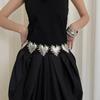 Gothic Waist Belt Stylish Seashells Heart Waist Chain Belt Elaborate Chain Belly Chain for Dress Cowboy Belt Waist Chain