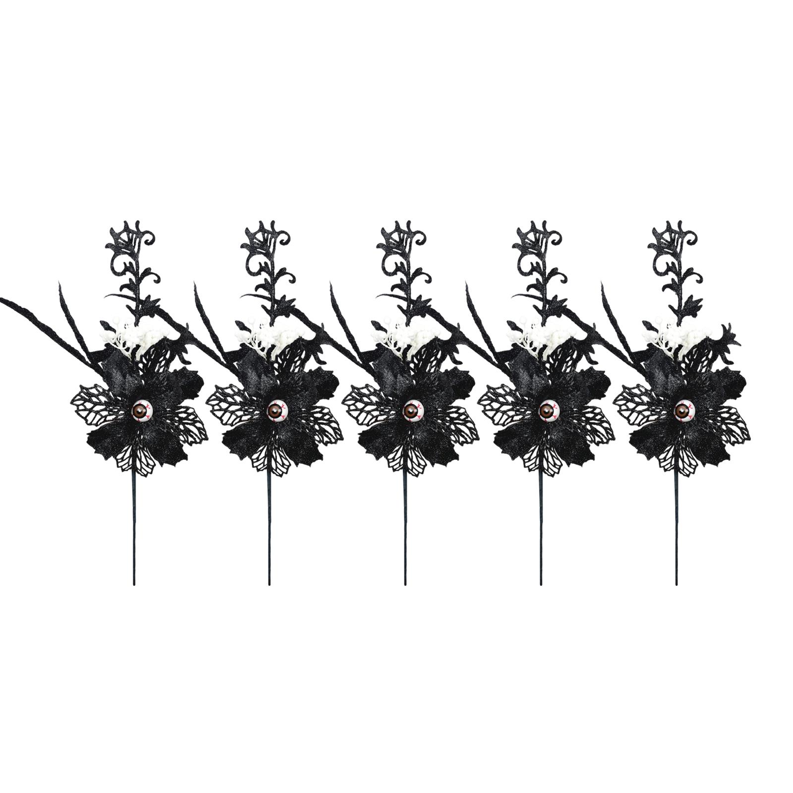 Halloween Decorative Picks with Black Bats and for Home Party Ornaments One Size