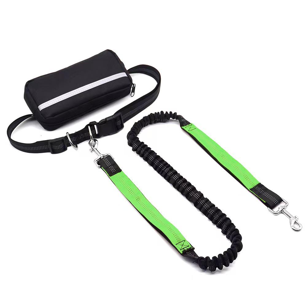 Multifunctional Reflective Waist Bag with Bungee Dog Leash