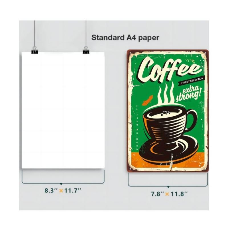 Vintage Metal Tin Poster Coffee Shop Metal Tin Signs Posters Plate Colorful Visual Effect Wall Art for Cafe Bar Club Party Decor