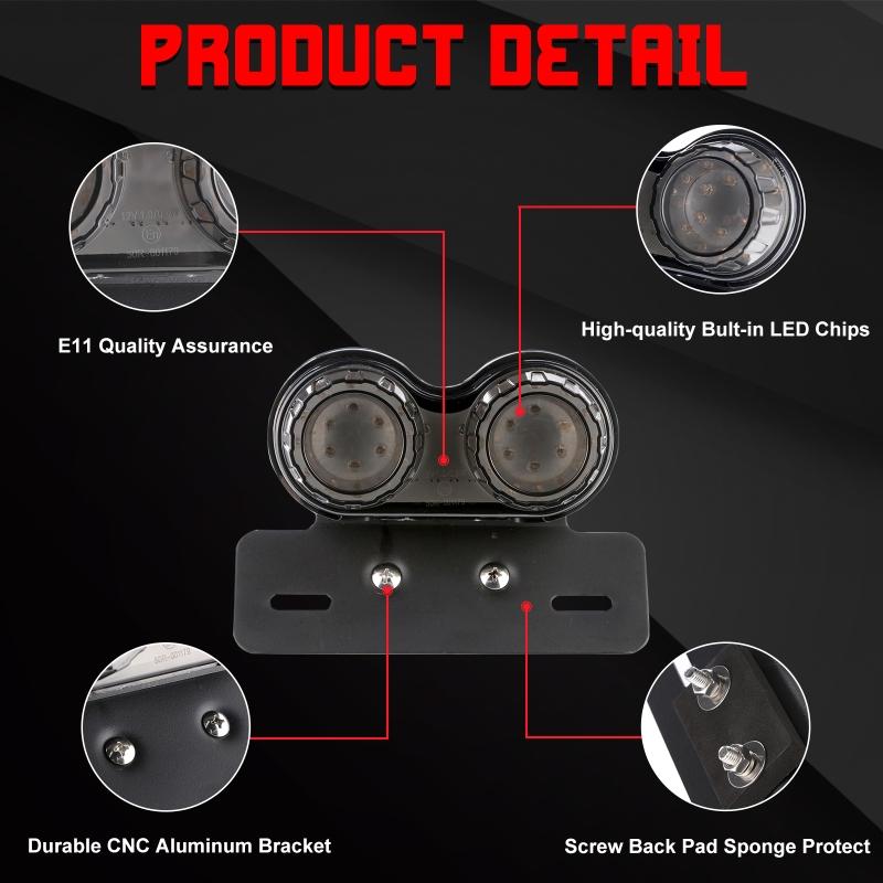 Universal Motorcycle Tail Signal Light LED Rear Brake Lamp Modification Indicator Motorbike