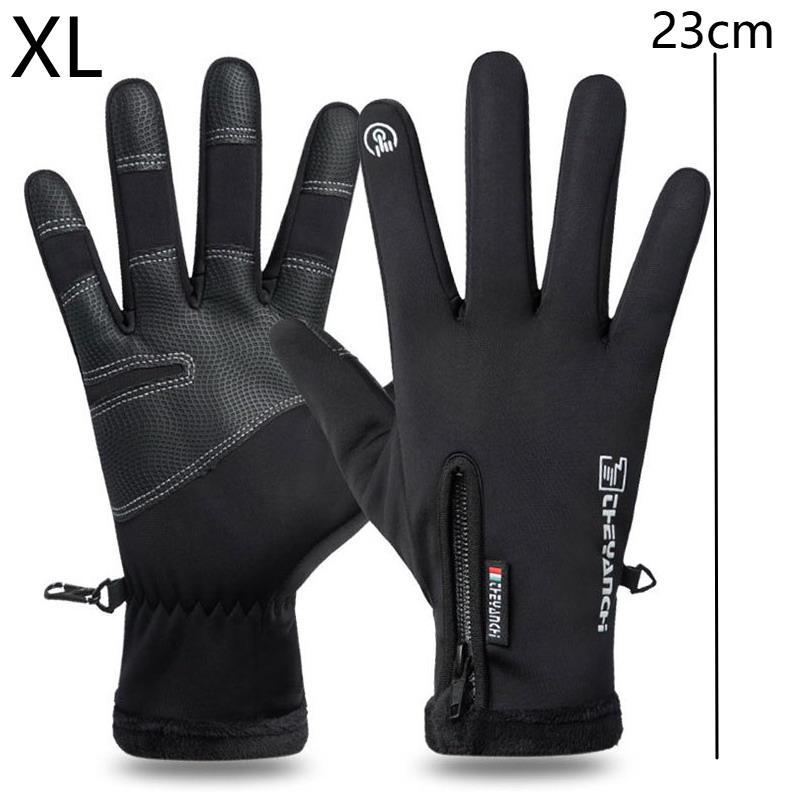 Motorcycle Gloves Winter Thermal Fleece Lined Winter Cold-Proof Full Finger Touchscreen Ski Waterproof Riding Accesso