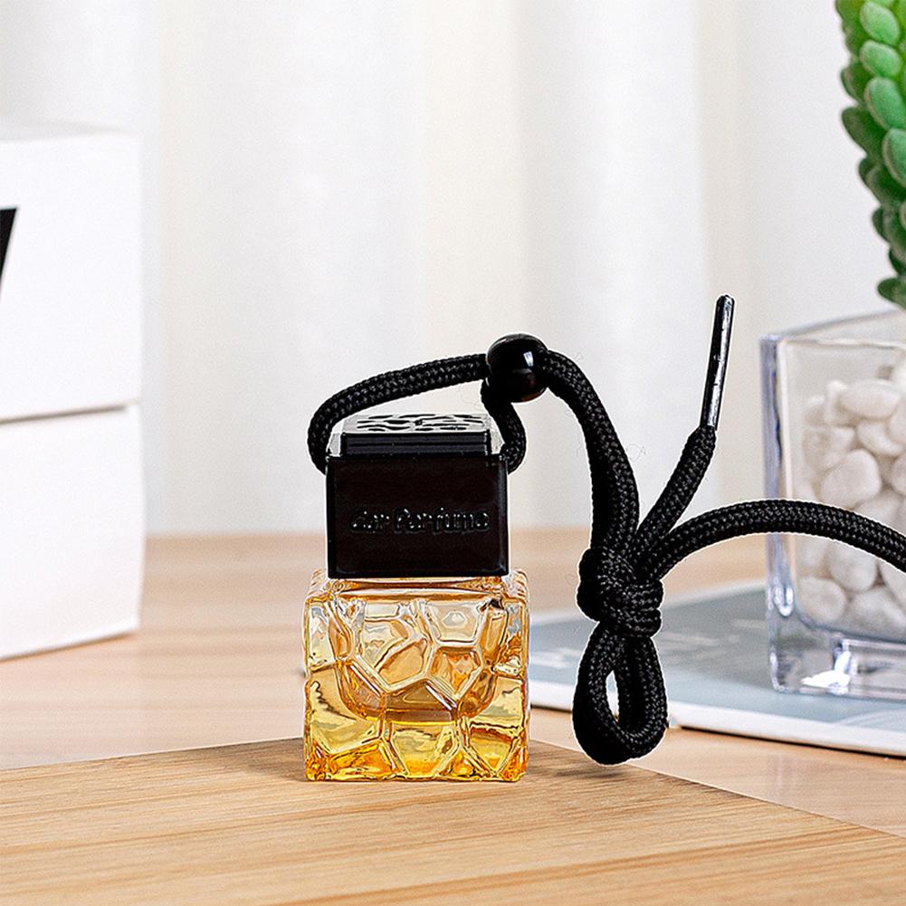 8ml/10ml Dyed Square Cap Black Cap Empty Bottle Car Essential Oil Diffuser Fragrance Air Freshener Scent Perfume Bottle Ornament