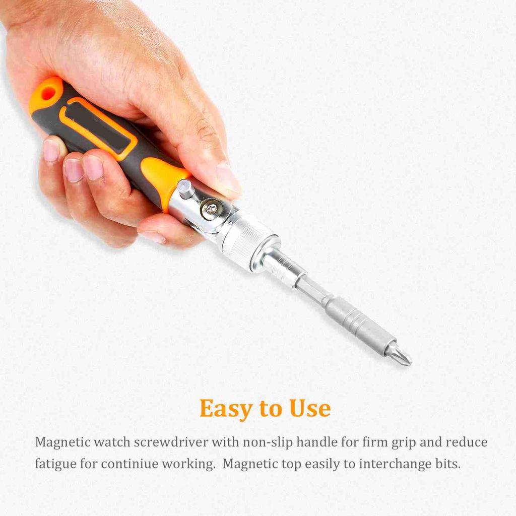 38pc Precision Ratchet Screwdriver Bit Set Magnetic Screwdrivers Kit Electronics Repair Tool Kit with Flexible Shaft