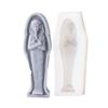 Flexible Silicone Mold 3D Mummy Shaped Wax Candle Molds Scented Aromatherapy Making Mould Handmade Ornament Mould