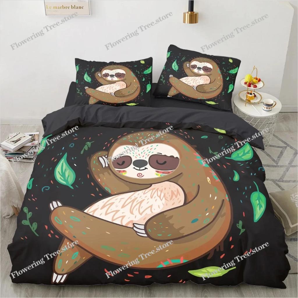 3D Printed Bedspread Sloth Duvet Cover Bedding Set Ultra-fine Fiber Pillowcase  New Wholesale Colorful And Comfortable Kit