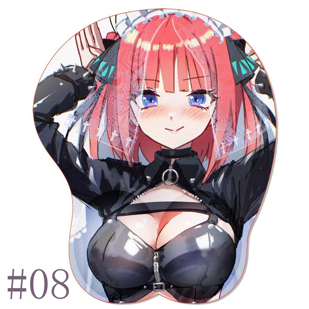 3D Mouse Pad Quintuplets Stereo Mousepad Oppai Boob Rias Gremory Nakano Nino Anime Silicone Wrist Rest BULK Pad Gaming Mouse Mat