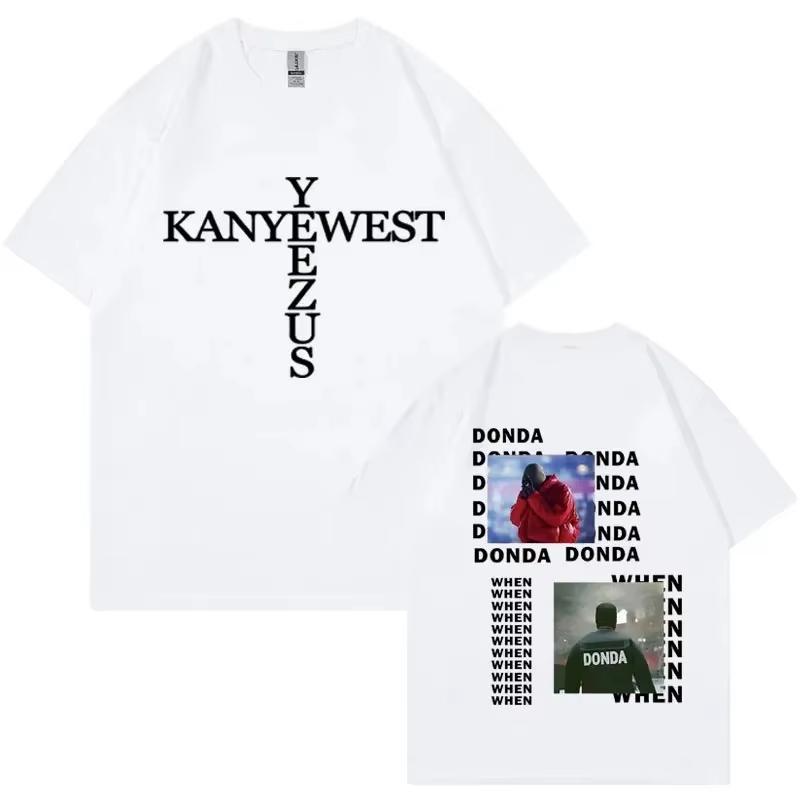 Rapper Kanye West Yeezus Tshirts The Life of Pablo Donda Album Hip Hop Tshirt Unisexs Women Fashion Oversized T Shirt Streetwear M