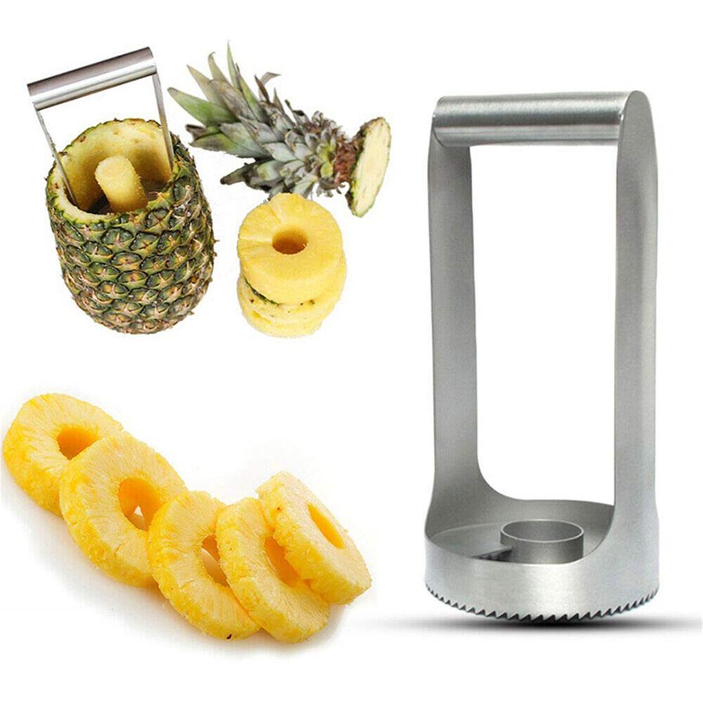 2IN1 Pineapple Corer Slicer Convenient Handy Fruit Cutting Gadget Stainless Steel Core Remover Tool for Kitchen Use