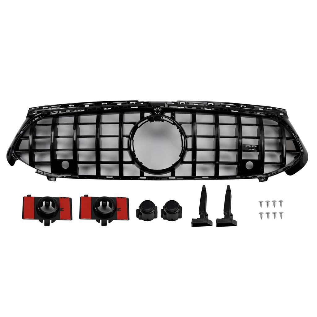 Gloss Black Front Grill Grille Fit Mercedes A-Class W177 A35 A180 2023-2025