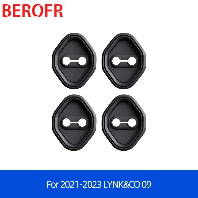4pcs Absorber Silicone Car Door Lock Buckle Anti-collision Protective Cover For LYNK&CO 01 PHEV Lynk 02 03 06 08 09 Accessories