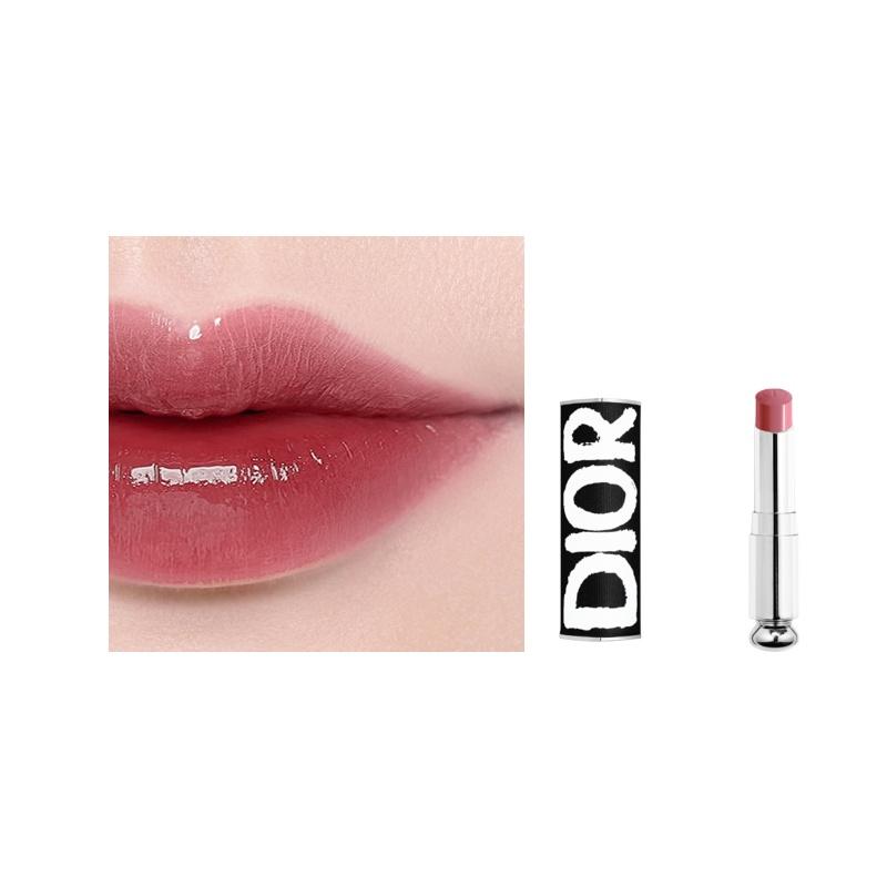 DIOR Lipstick Two-piece set: Avant-garde black lipstick shell + #652 Peach Juice Oolong lipstick refill 3.2g чёрный