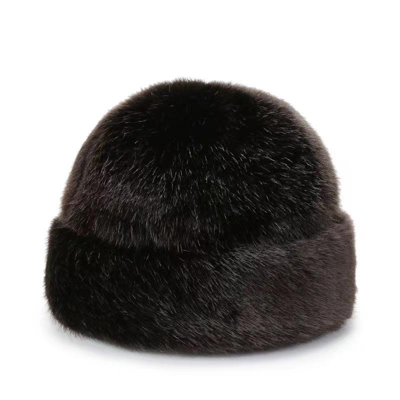 

Russian Winter Bomber Caps Unisex Faux Fur Warm Thick Outdoor Cap Retro Stylish Snow Ski Bonnet for Men And Women кофейный