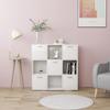 VidaXL Bookcase White 90x30x90 Cm Engineered Wood 802930