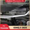For HYUNDAI IONIQ 5 2025 Car Headlight Smoked Black TPU Protective Film Front Light Tint Change Color Sticker Accessories