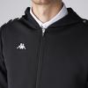 634402 Sweat Full Black [Kappa] Men's Parka, Lightweight, Stretch, Zip,