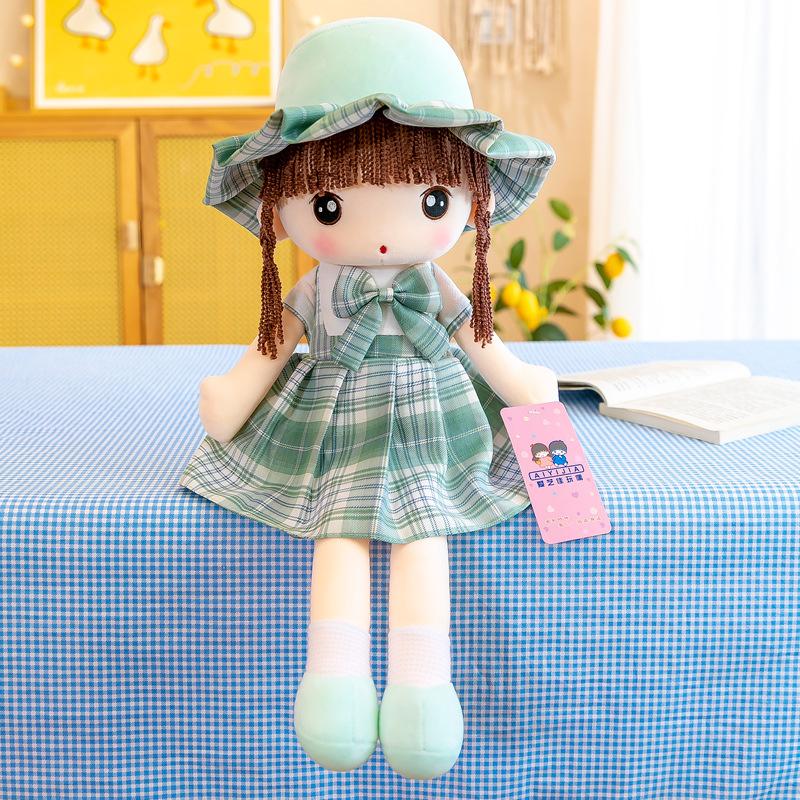 Cute Princess Doll Plush Toy Big Throw Pillow Doll Bed To Sleep with Soothing Doll Girl Birthday Gift