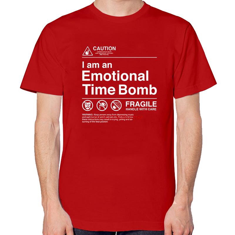 I Am An Emotional Time Bomb Funny Graphic T Shirts Summer Tops Tshirt New Arrival Goods Short Sleeve Tee Cotton Print T Shirt