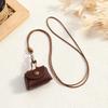 New Small and Cute Leather Coin Purse Pendant Necklace Sweater Chain Long Storage Bag Women's Headphone Cover Accessories