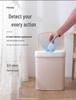 Silent Sensor Trash Can with Lid for Living Room, Bedroom, Bathroom, Kitchen