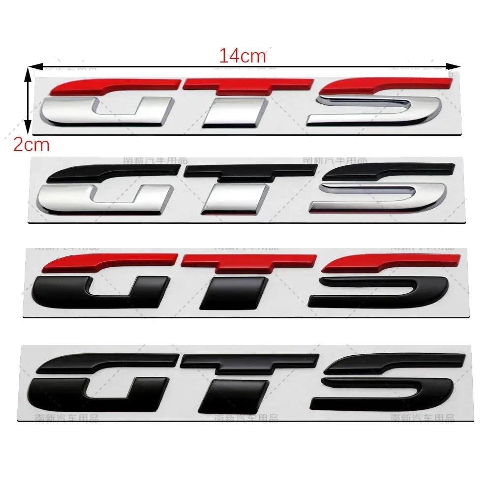 XXEV1 3D Metal GTS Logo Letter Car Rear Trunk Tail Door Side Sticker for Volkswagen VW Polo BORA Caddy Golf Jetta Touran Passat T-Roc