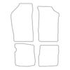 [BLM]PE018 Red - Set of Velour Floor Mats To Fit Peugeot 309 1985-1994 - Red Trim