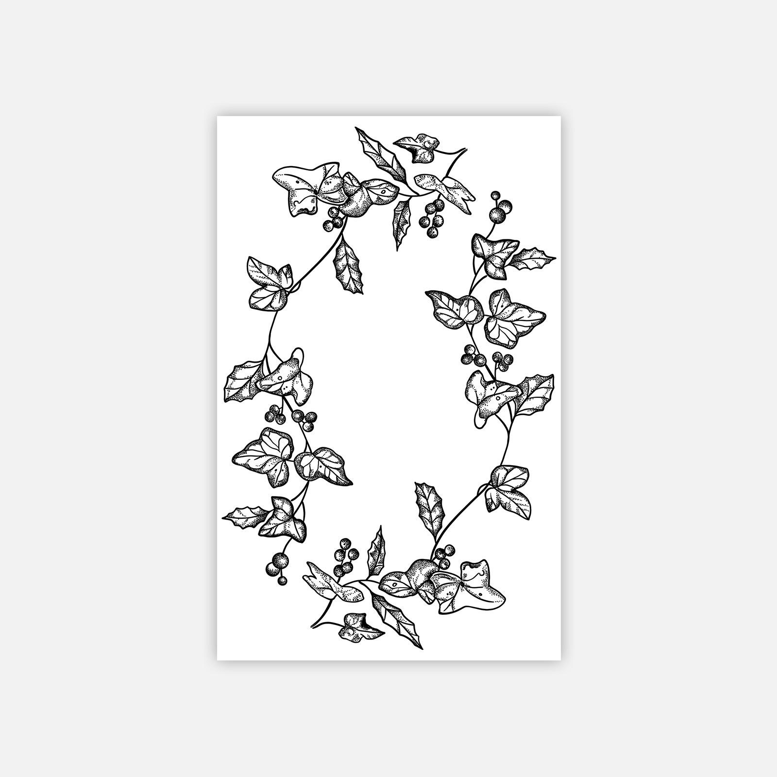 Arm Retro Plain Flower Tattoo Sticker High Sense Personality Simple Tattoo Sticker 12*19
