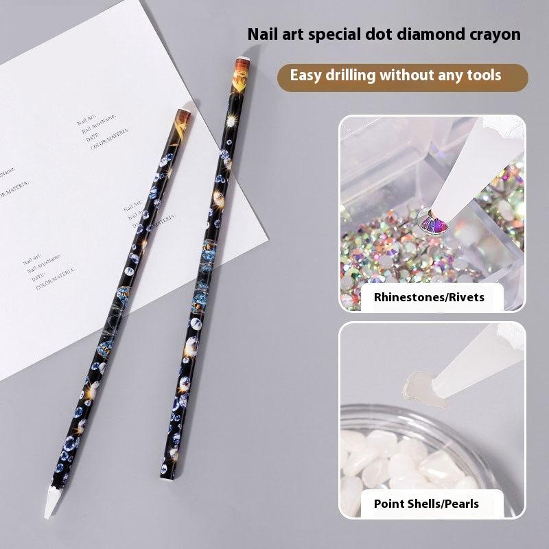3 Stück 23cm Extra-Langer Nail Art Wachs Punktierstift Professionelles Punktierwerkzeug für Strasssteine Nageldesign & DIY Dekoration