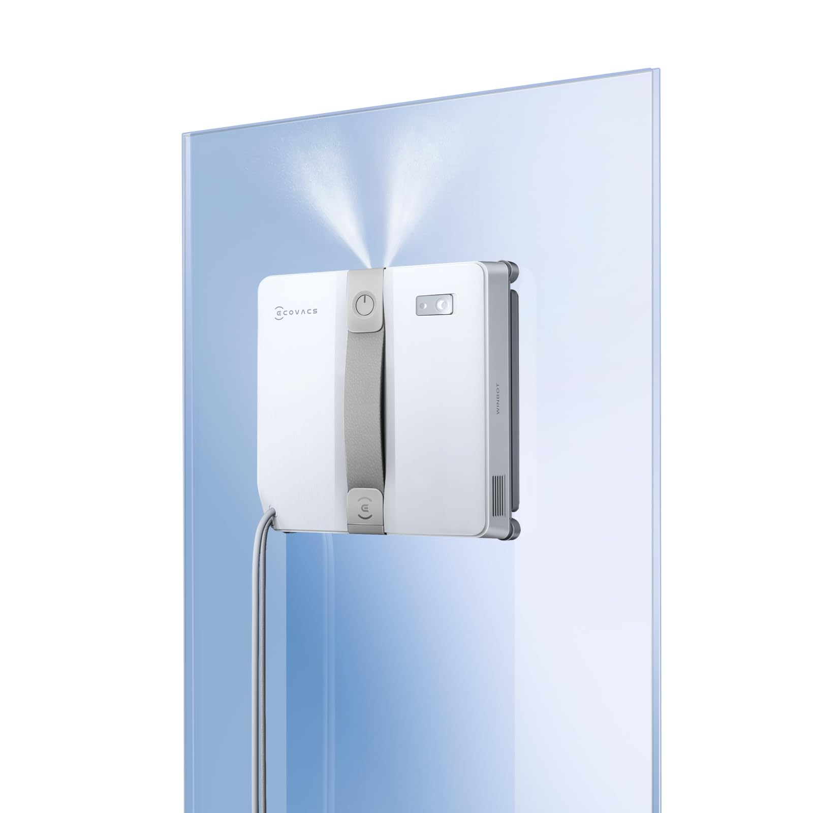 

ECOVACS WINBOT MINI Window Cleaning Automatic Cleaning for Drop Robot Vacuum Glass Intelligent Powerful Wet Warranty Robot, Windows, Space-Saving