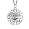 Pentagram keltisk knut hänge stjärna Halsband måne sol Smycken Amulett hantverk 45 cm eller 70 cm lång kedja