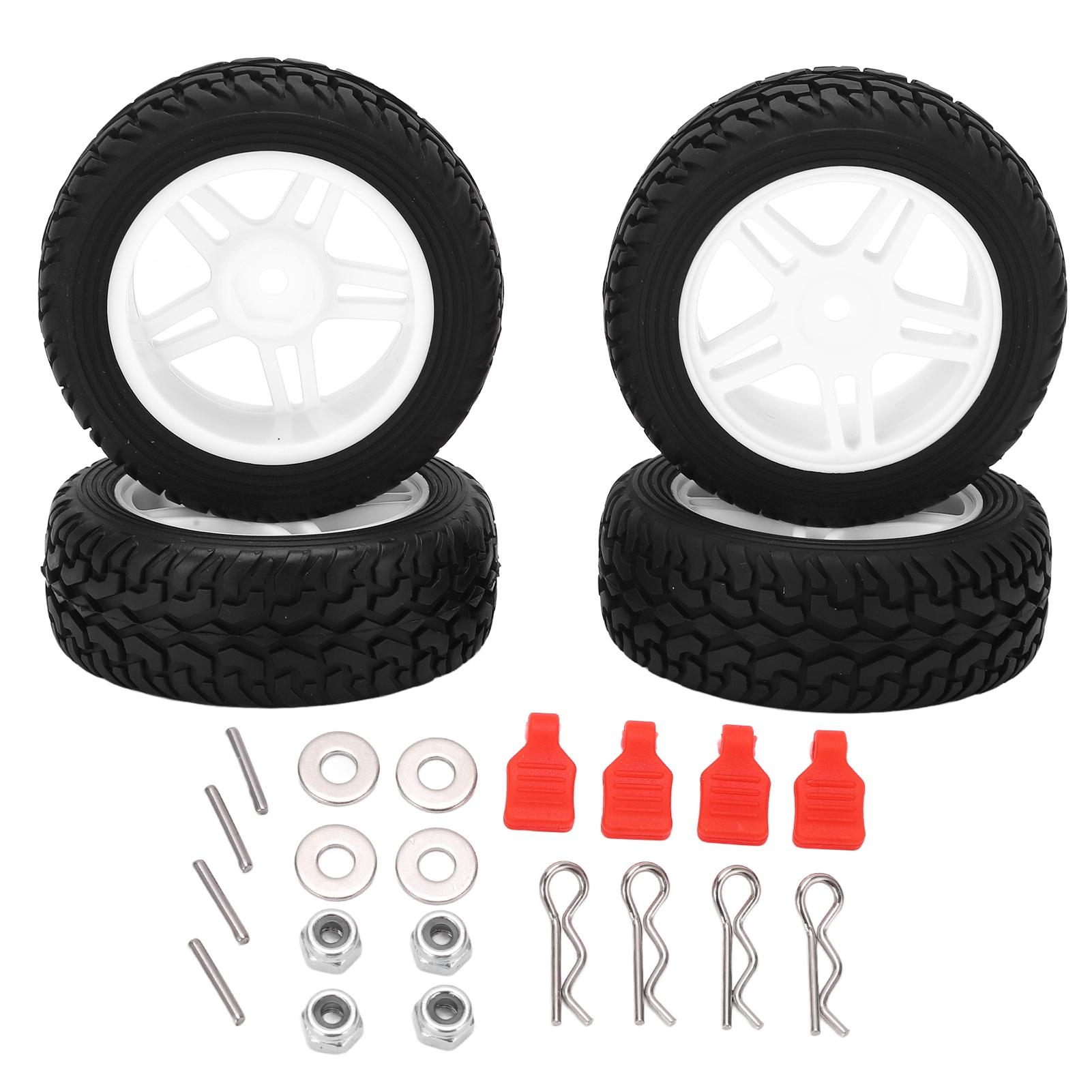 

4PCS 75mm Rubber Tire Five Pointed Star Wheel for 144001 1Celsius14 Off Road Vehicle