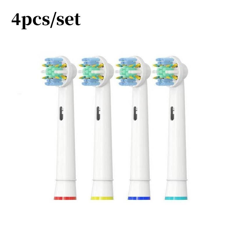Clean For Oralb Generic Crossaction Electric Toothbrush Heads 1 Pack Of 4 White