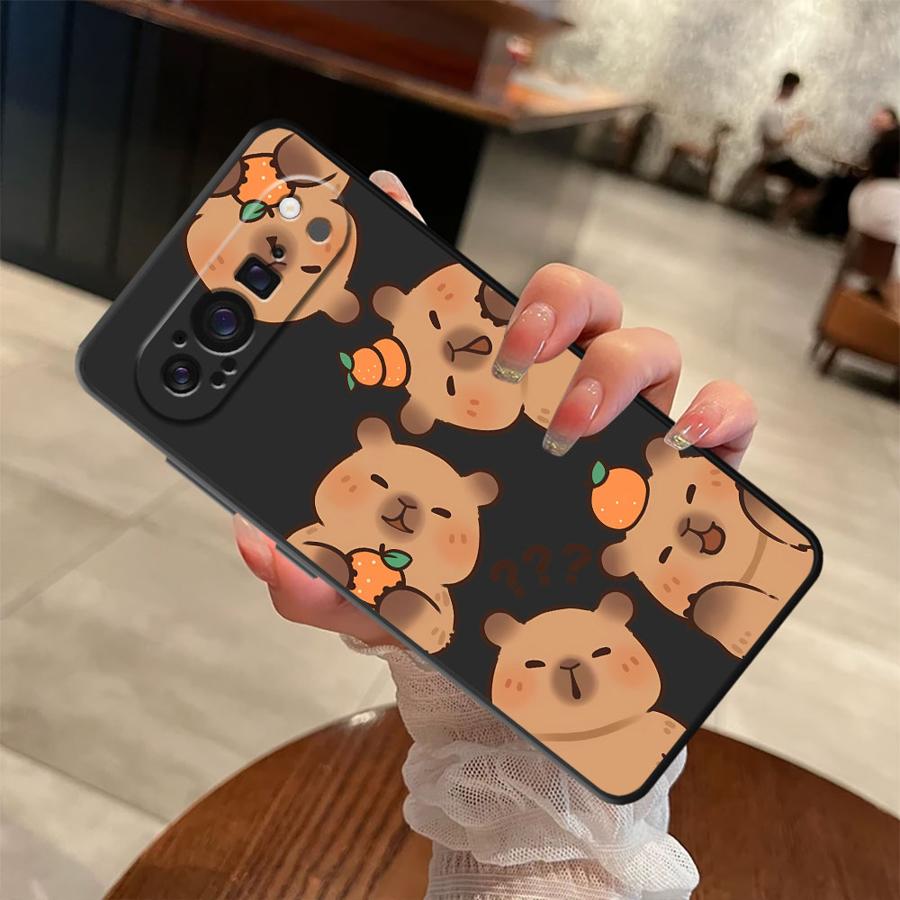 Case for Google Pixel 10 9 Pro XL 9a 8a 6 7 8 Pro 7a 6a Soft Cover Capybara Cartoon Cute