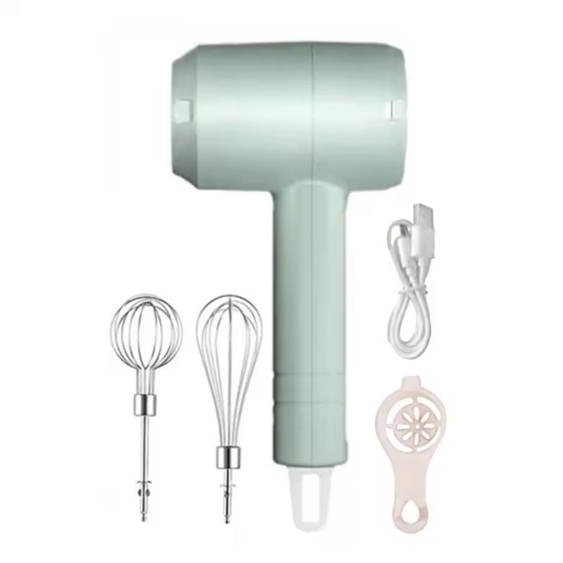 USB Rechargeable Detachable 3 Speeds Modes Cream Mixing Whipping Cake Baking Essentials Handheld Egg Beater Electric Mixer 20W