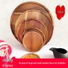 Large Japanese Acacia Wooden Tray & Dinner Plate Set