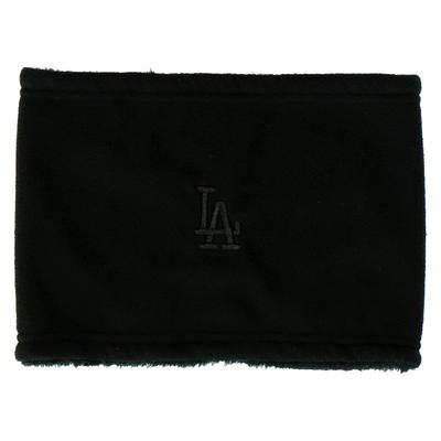 Unisex Dodgers Neck Warmer with Fleece Lining and Embroidered Logo, Model Number 67902704, Black.