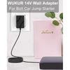 WUKUR 14V Charger Cord For Halo Bolt 57720, 58830 Bolt ACDC Wireless, Car Jump Stater Air Compact Portable Car Jump Starter Emergency Kit Replacement