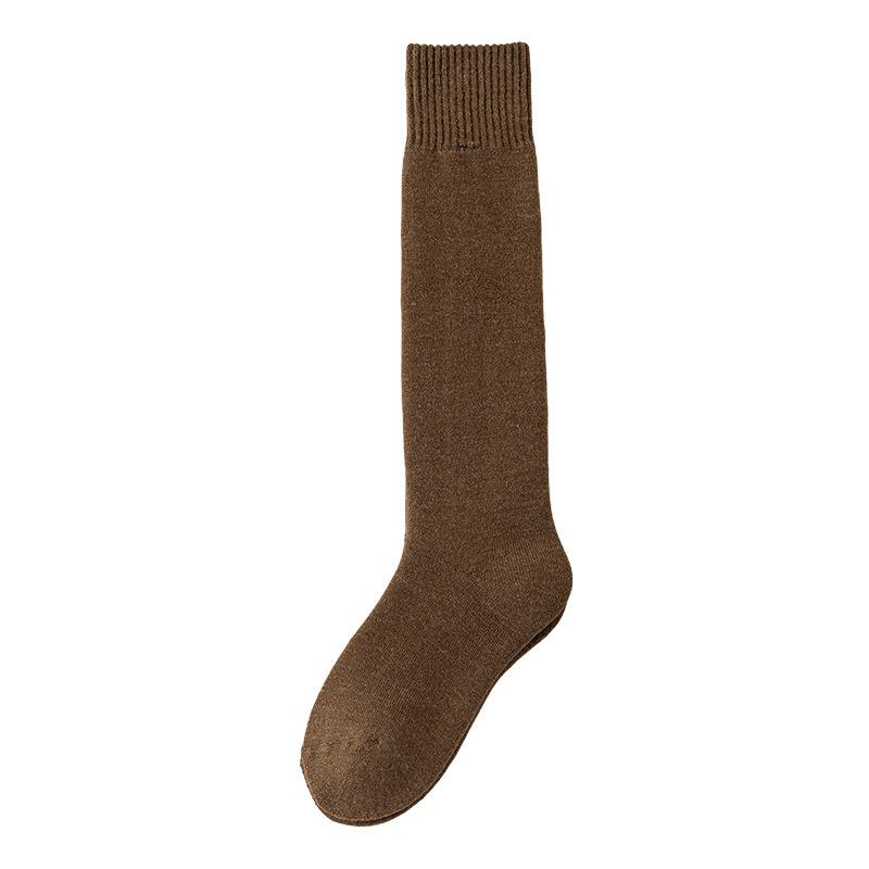 Wool Padded Thick Winter Leg Warmer Men's Anti-chill High-cuffed Knee-length Socks, Zero-degree Leg Protection Socks