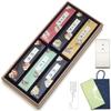 Sympathy Incense Gift Set In Paulownia Wood Box [6 Japanese Flowers, Sandalwood, Inner Wrapping, Condolence Message, Carry Bag Included] Made In