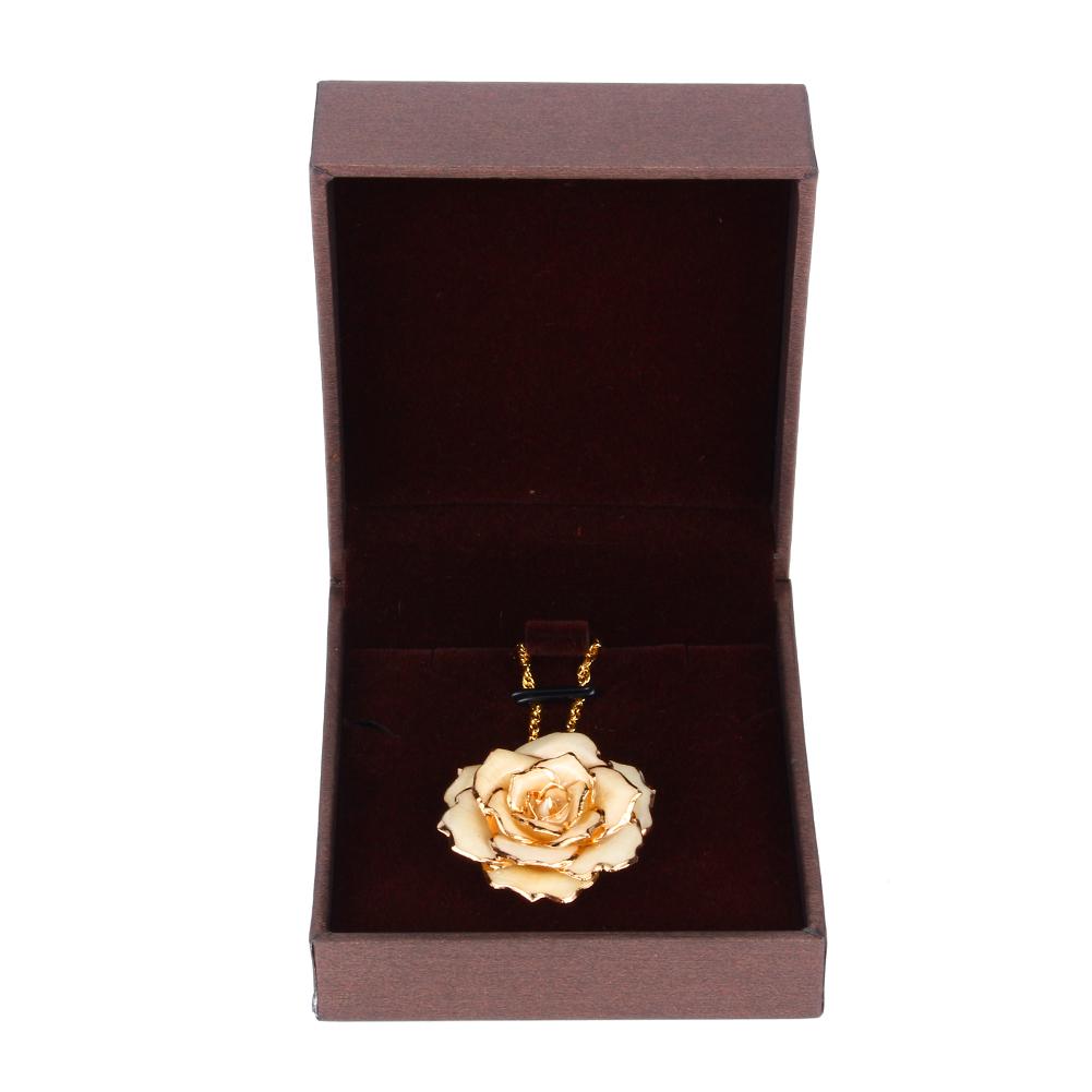 30mm Golden Necklace Chain with 24k Gold Dipped Pendant Gift For Women