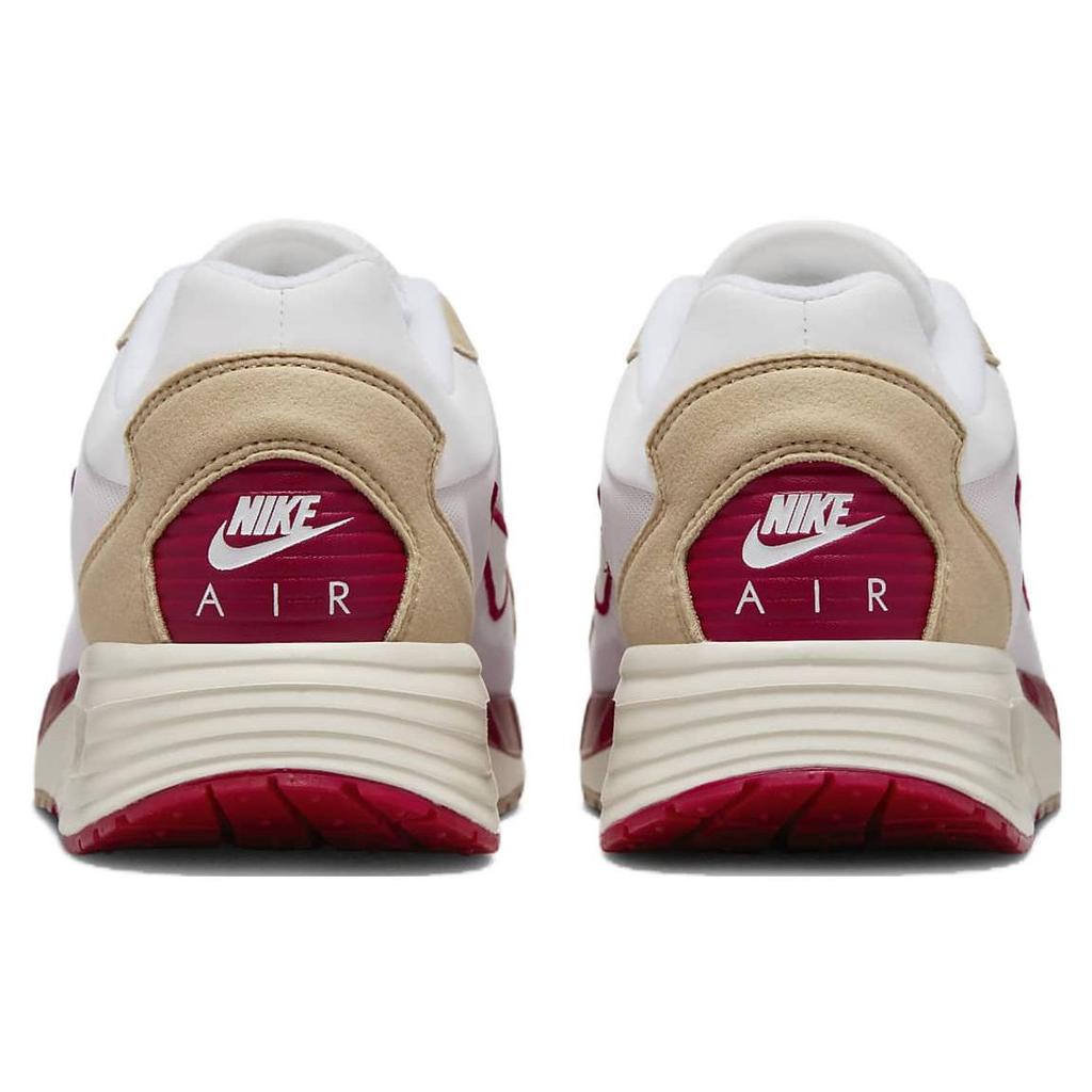 Nike Air Max Solo Mesh Synthetic Leather Comfortable Versatile Durable Breathable Low-Top Casual Shoes Men Sneakers White Red DX3666-101