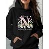 2025 Stylish European Long-Sleeve Letter Print Hoodie for Women - Casual Autumn/Winter Sweatshirt